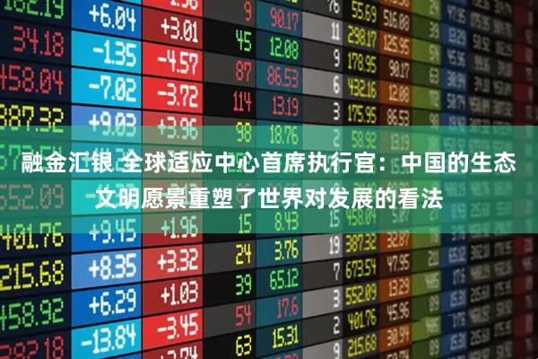 融金汇银 全球适应中心首席执行官:中国的生态文明愿景重塑了世界对发展的看法