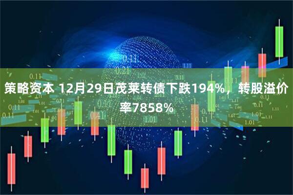 策略资本 12月29日茂莱转债下跌194%，转股溢价率7858%